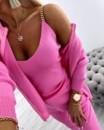 Zila Trīsdaļīgs Ikdienas Komplekts