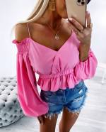 Balta Trumpas Viršus Su Dirželiais