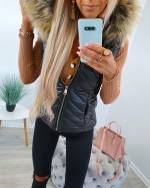 Khaki Kapuutsiga Vest