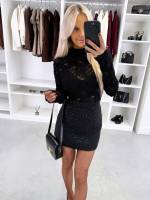 Melns Mežģīņu Blūze