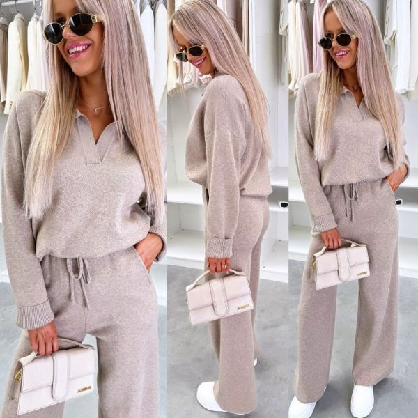 Taupe Comfortable Two-piece Set