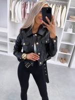 Smėlio Spalvos Prigludęs švarkelis Su Spaudėmis