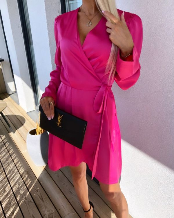 Fuchsia Wrap Dress