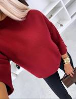 Roosa Kõrgema Kraega Mugav Kampsun