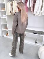 Taupė Oversized Stiliaus Džemperis