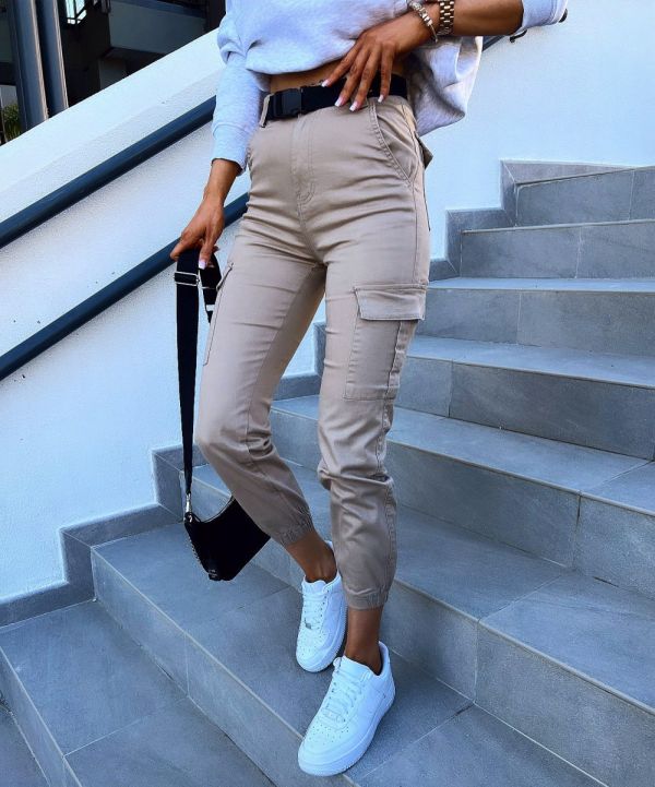 Camel Stretch Cargo Pants