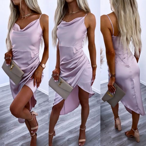 Purple Silky Bodycon Dress