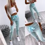 Синий Удобные повседневные брюки