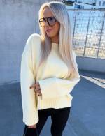 Roosa Laiemate Varrukatega Pehme Kampsun