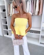 Valge Peplum Pluus