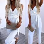 Gaiši Rozā Garš Kombinezons Ar Kabatām 