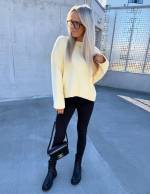 Roosa Laiemate Varrukatega Pehme Kampsun