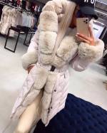 Beež Vööga Soe Talvemantel