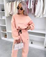 Turkus Dwuczęściowy Komplet Sukienkowy