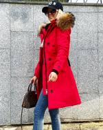 Khaki Naturaalse Karvaga Vetthülgav Pikem Talveparka