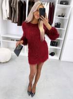 Must Pikkade Varrukatega Langev Kleit