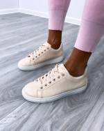 Bēša Ikdienas Apavi Ar čūskas Rakstu