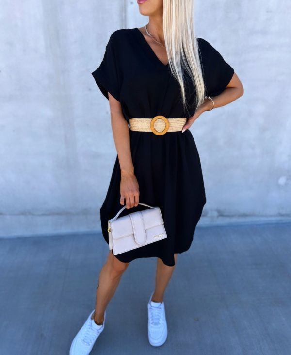 Black Belted Dress