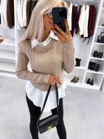 Tumesinine Alusriidega Pehme Sviiter