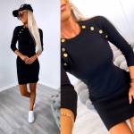 Apelsīns Ikdienas Kleita Ar Zelta Pogām