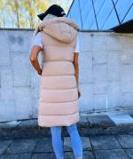 Helesinine Pikem Kapuutsiga Vest