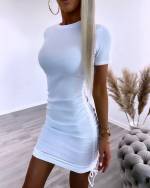 Must Külgedelt Reguleeritav Vabaaja Kleit