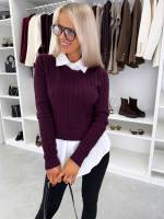 Tumesinine Alusriidega Pehme Sviiter