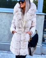 Must Vöö Ja Kapuutsiga Talvemantel