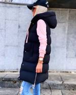 Beež Lühem Kapuutsiga Vest