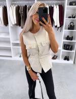 Beež Vööga Vest-jakk