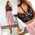 Balts Mežģīņu čokeru Tops