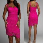 Juoda Bodycon Nėriniuota Suknelė