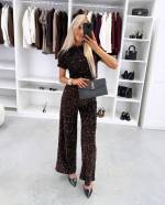 Brūns Mīkstas Bikses Ar Fliteriem