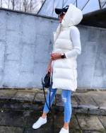 Beež Lühem Kapuutsiga Vest