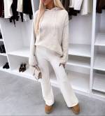 Серый Мягкий свитер в стиле худи