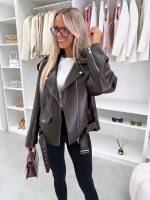 Taupė Oversized Stiliaus Džemperis