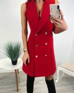 Must Viisakas Vest-kleit