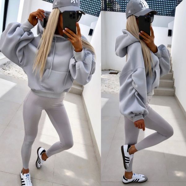 Grey Two-piece Casual Set