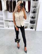 Beež Vööga Vest-jakk