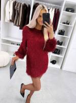 Must Pikkade Varrukatega Langev Kleit