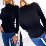 Hall Kuldsete Nööpidega Sviiter