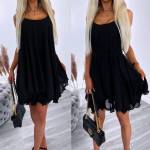 Helesinine Õlapaeltega Sifoonkleit