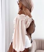 Balta Trumpas Viršus Su Dirželiais