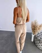 Must Pitsist äärega Jumpsuit