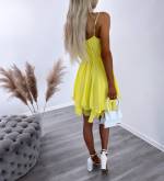 Helesinine Õlapaeltega Sifoonkleit