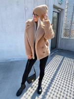 Kamielis Īsa, Mīksta Teddy Stila Jaka