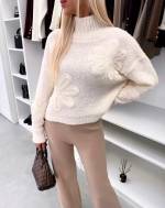 Бежевый Мягкий уютный свитер