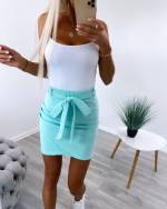 Melns Mīksta Kokvilnas Sasienama Svārki