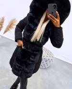 Beež Vöö Ja Kapuutsiga Talvemantel