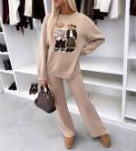 Valge Stiilne Ja Mugav Kampsun